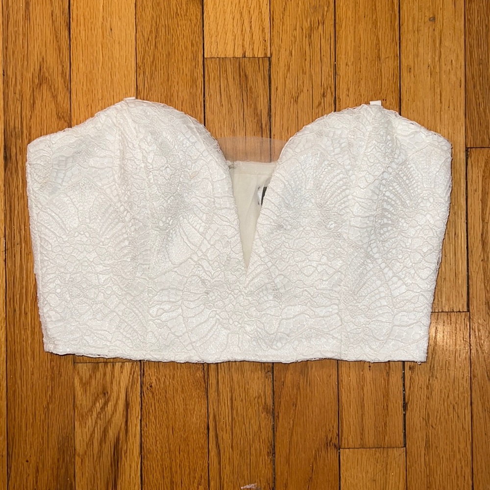 Lulus white strapless top